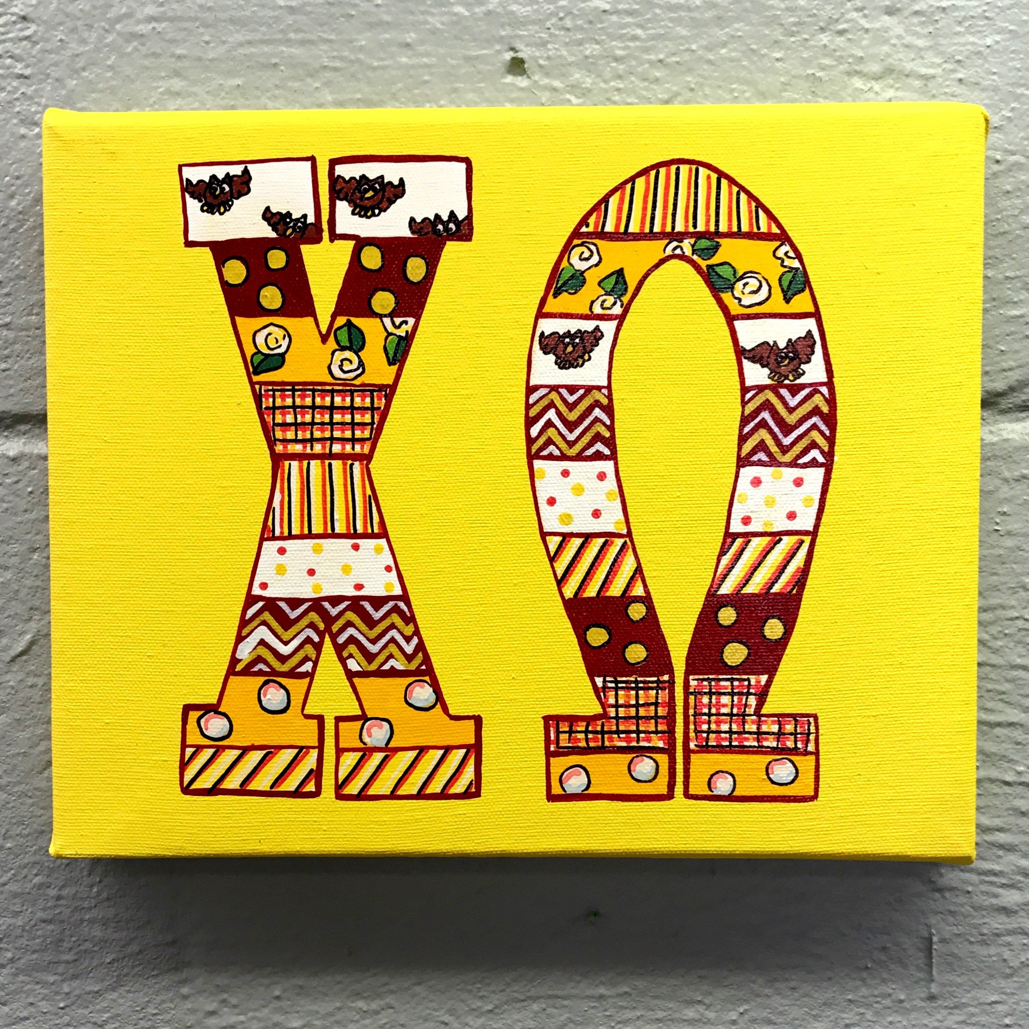 2048x2048 Tribal Painted Canvas - Chi Omega Painting