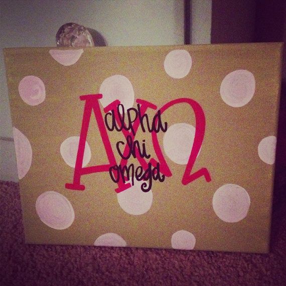 570x570 Alpha Chi Omega Sorority Canvas Painting On Etsy Home Studio - Chi Omega Painting
