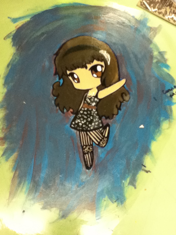 720x960 Self Portrait Chibi Painting By Duckyparts - Chibi Painting