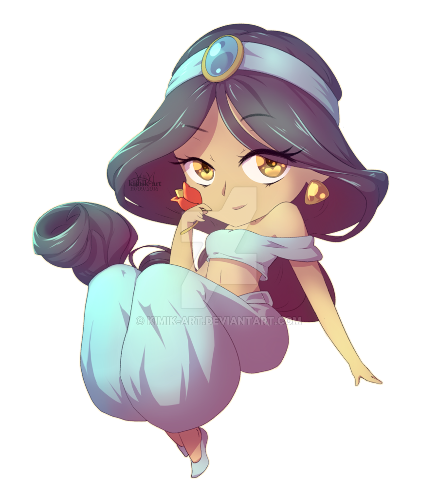 900x1019 Chibi Jasmine By Kimik Art - Chibi Painting