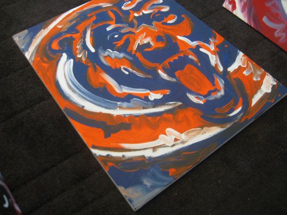 570x428 Chicago Bears Painting By Justin Patten Chicago - Chicago Bears Painting
