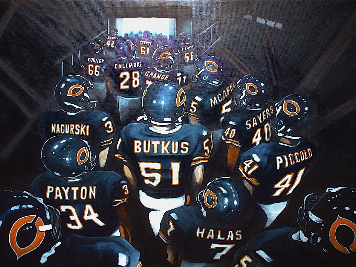 1191x893 Chicago Bears Retired Numbers Randsom Foundmyself - Chicago Bears Painting