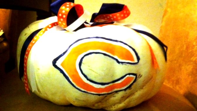 672x378 Pumpkin Painting How To Chicago Bears Pumpkin - Chicago Bears Painting