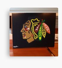 210x230 Chicago Blackhawks Painting Amp Mixed Media Canvas Prints Redbubble - Chicago Blackhawks Painting