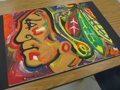 236x177 Chicago Blackhawks Painting By Justin Patten Sports Art Hockey - Chicago Blackhawks Painting