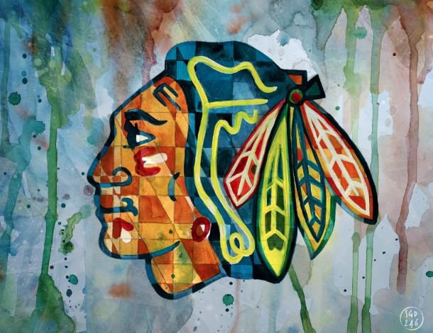610x470 S.g.decarlo - Chicago Blackhawks Painting