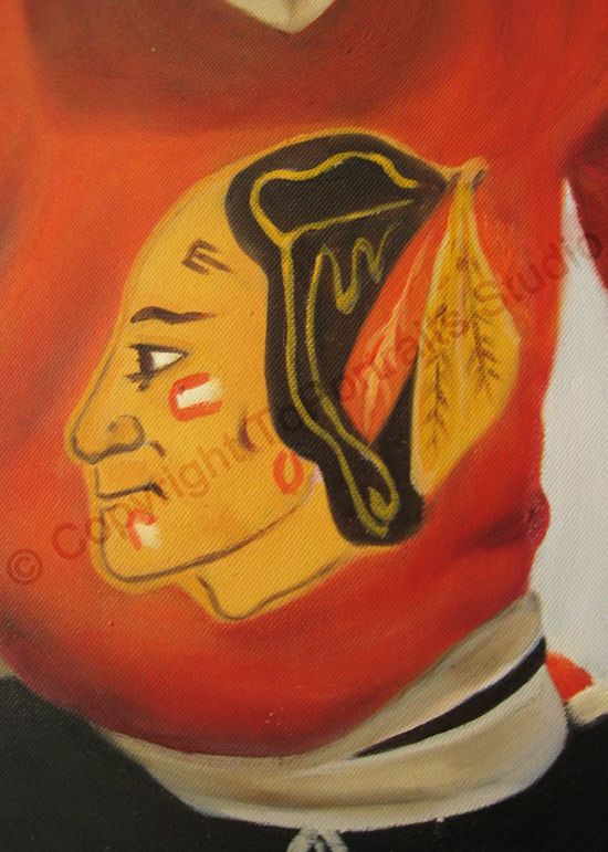 550x771 Tony Esposito, Chicago Blackhawks - Chicago Blackhawks Painting
