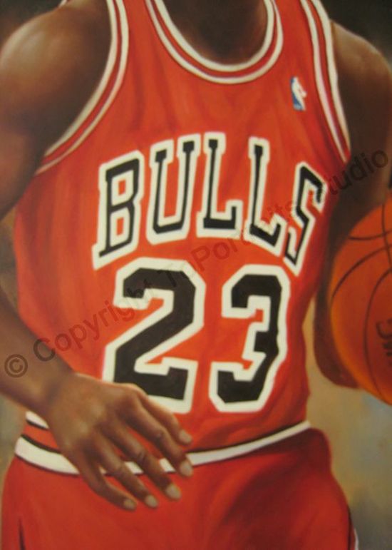 550x771 Michael Jordan Chicago Bulls - Chicago Bulls Painting