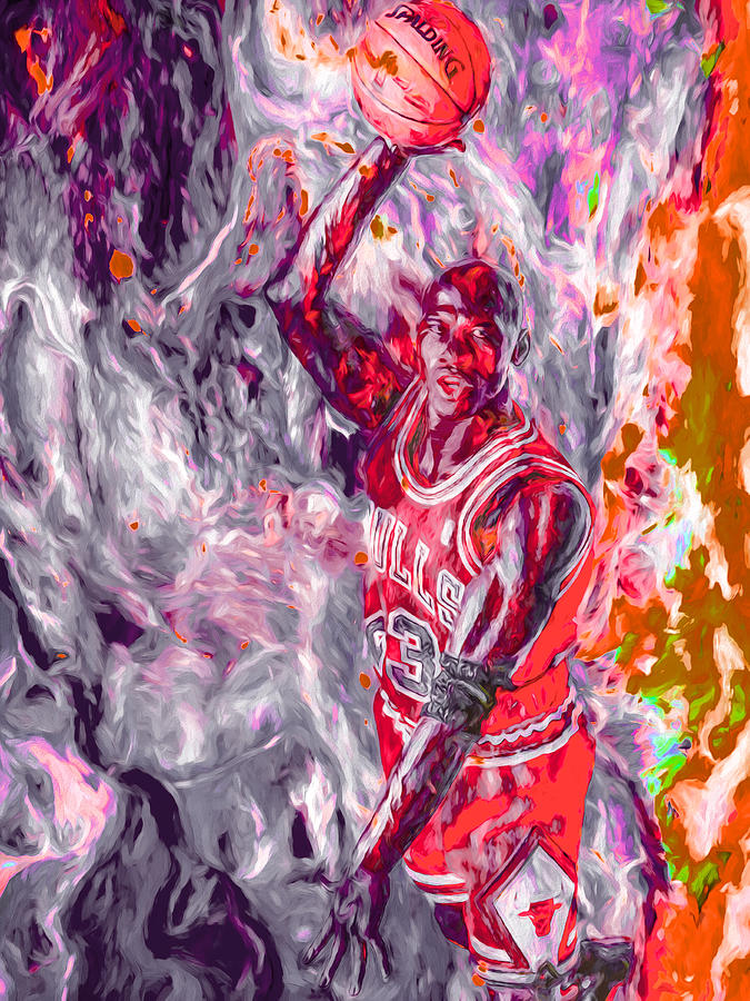 675x900 Michael Jordan Chicago Bulls Digital Painting Photograph By David - Chicago Bulls Painting