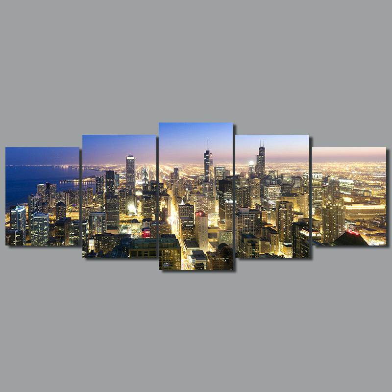 Chicago Canvas Painting at PaintingValley.com | Explore collection of ...