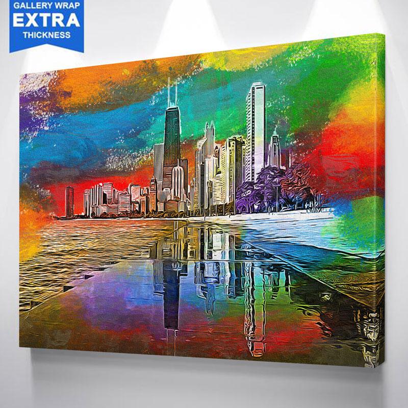 Chicago Canvas Painting At PaintingValley Com Explore Collection Of   Chicago Canvas Painting 5 