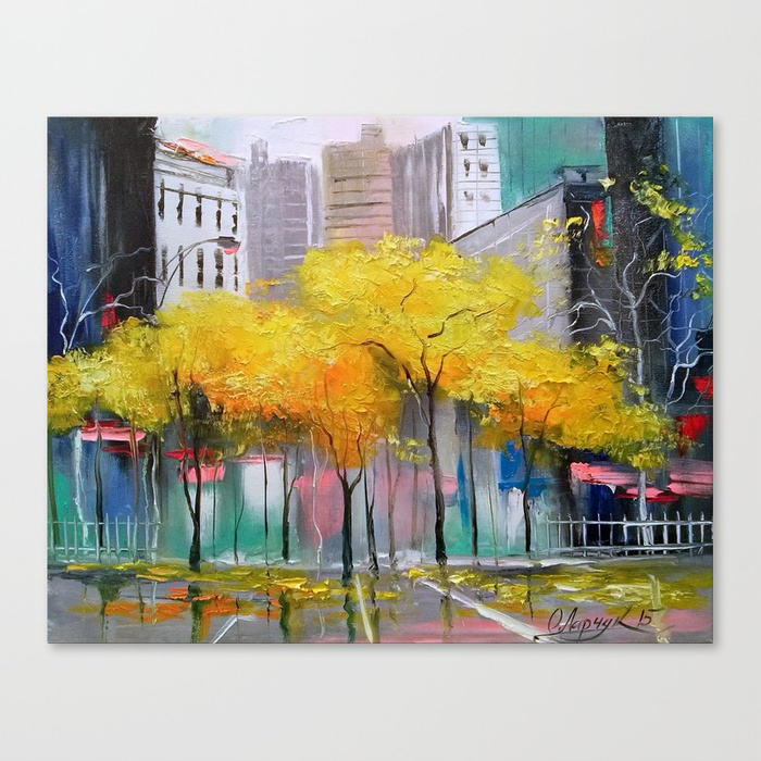 700x700 Autumn In Chicago Canvas Print By Olhadarchuk Society6 - Chicago Canvas Painting