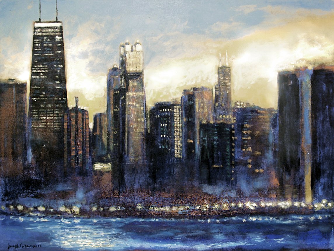 Chicago Cityscape Painting At PaintingValley Com Explore Collection   Chicago Cityscape Painting 8 