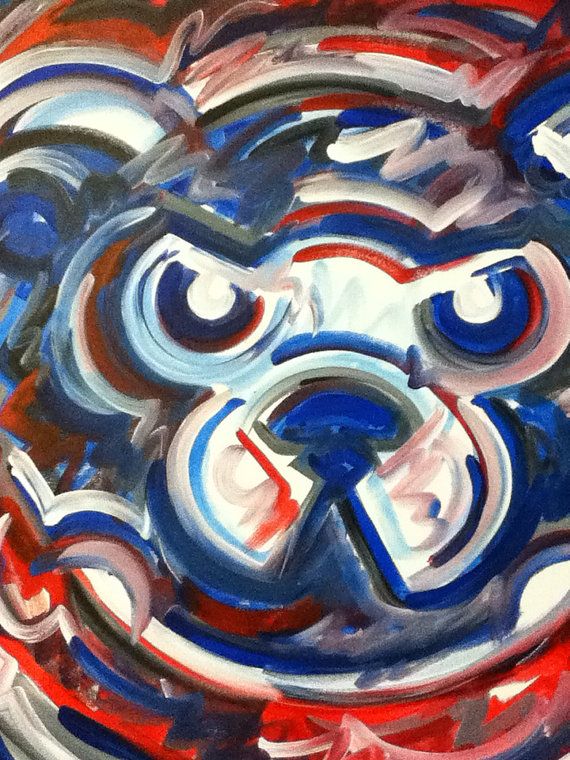 570x760 Chicago Cubs Painting By Justin Patten Sports Art Baseball - Chicago Cubs Painting