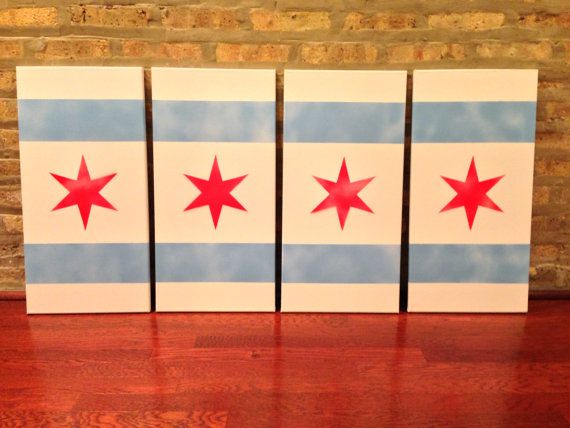 Chicago Flag Painting