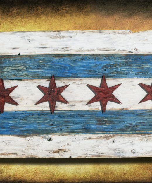 520x625 Chris Knight Creations Custom Woodwork Amp Art - Chicago Flag Painting
