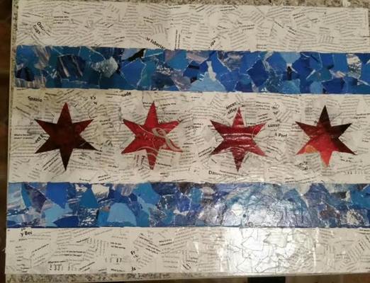 522x400 Painting Class Classes Chicago - Chicago Flag Painting