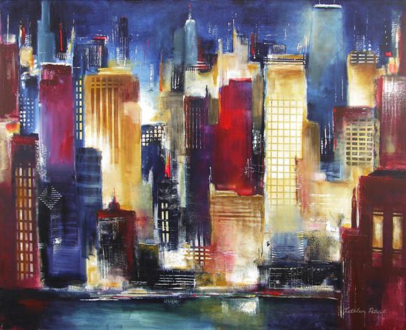 580x471 Chicago Skyline Art - Chicago Painting