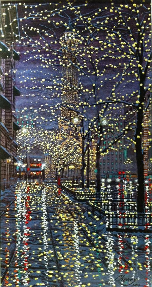 520x980 Unknown Artist Chicago Water Tower - Chicago Painting