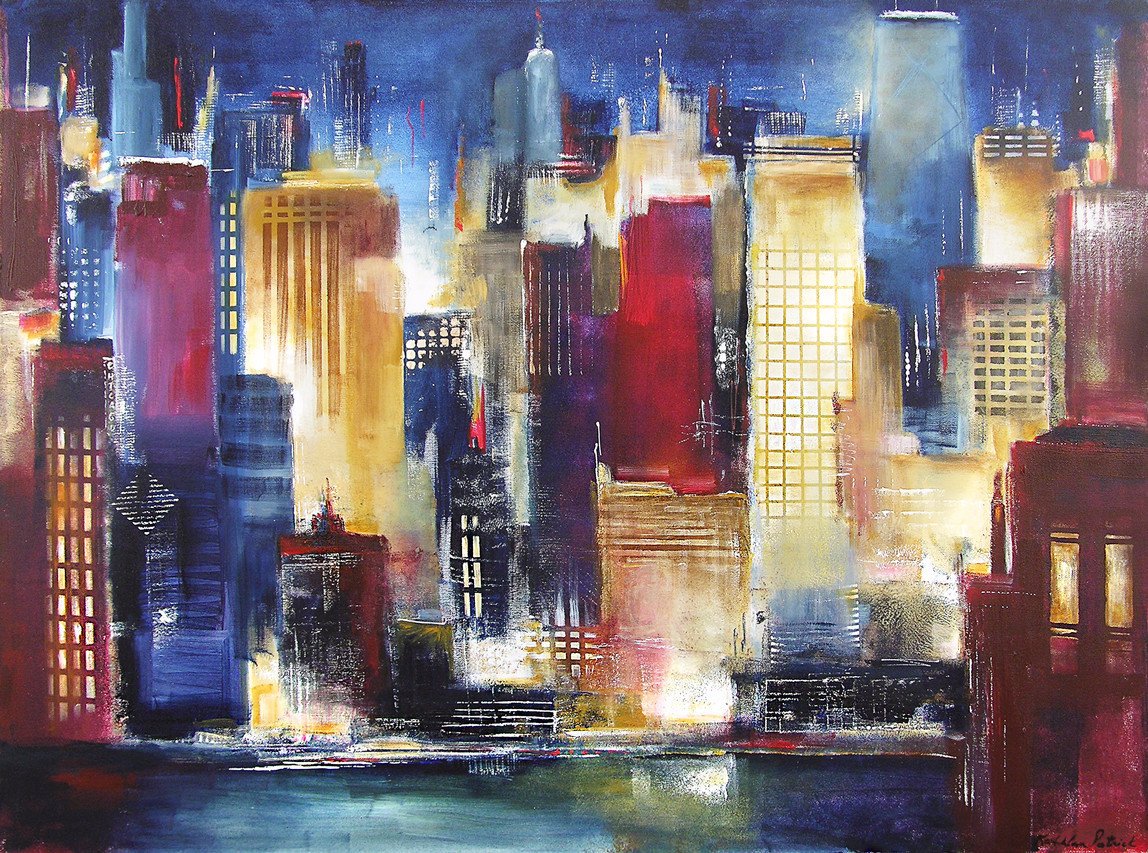 1148x853 Chicago Skyline Canvas Print - Chicago Skyline Canvas Painting