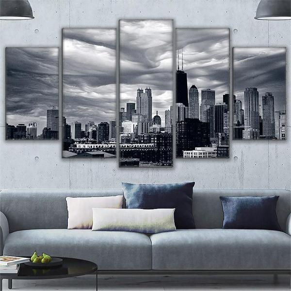 Chicago Skyline Canvas Painting at PaintingValley.com | Explore ...