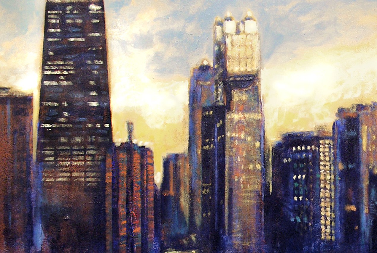 Chicago Skyline Painting at PaintingValley.com | Explore collection of ...