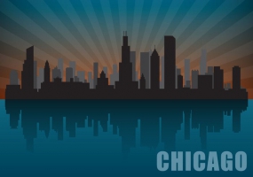 285x200 Chicago Skyline Free Vector Graphic Art Free Download (Found 913 - Chicago Skyline Silhouette Painting