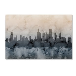 310x310 Modern Amp Contemporary Chicago Skyline Wall Art Allmodern - Chicago Skyline Silhouette Painting