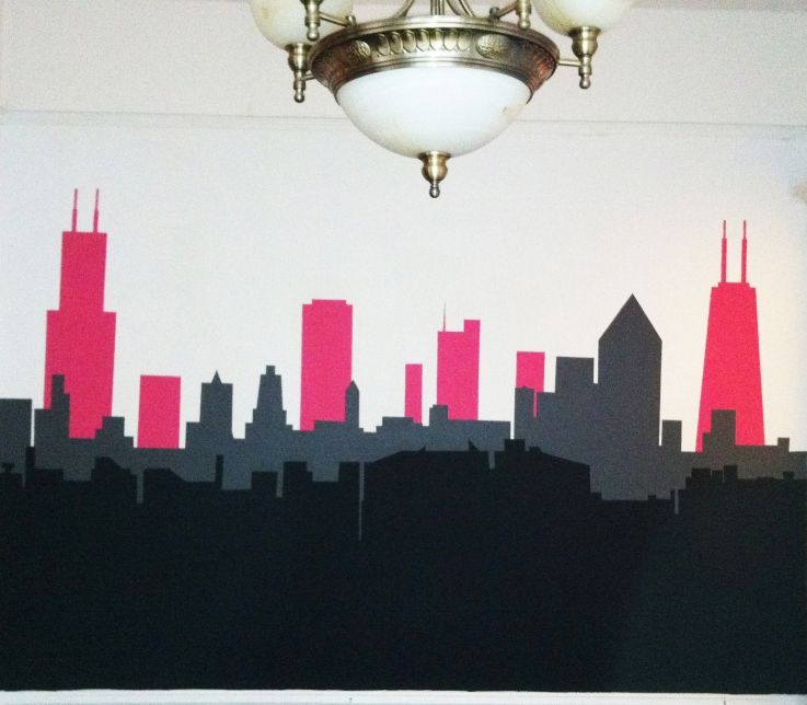737x644 Chicago Skyline Silhouette Crafts And Cool Stuff - Chicago Skyline Silhouette Painting