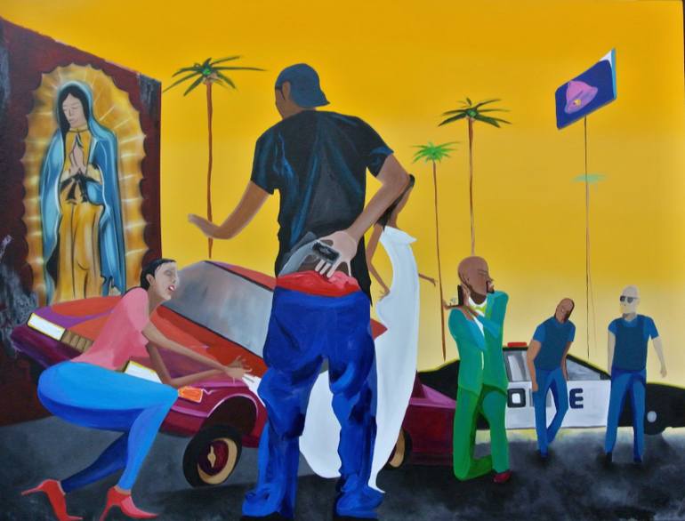 770x586 Saatchi Art La Boda Chicana Painting By - Chicano Painting