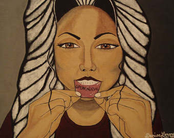 340x270 4x6in Prints Of Original Acrylic Painting Blue - Chicano Painting