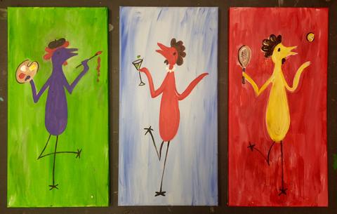 480x305 Chicken Manspired Art Adult Art Classes Kids Art Classes - Chicken Man Painting