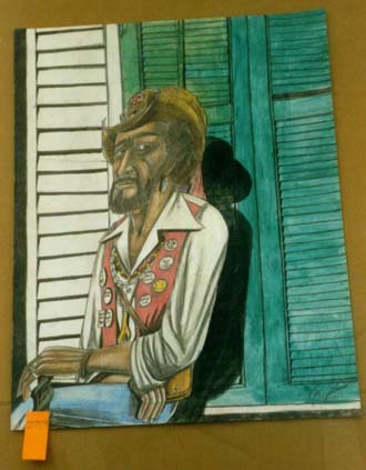 330x423 Roy Ferdinand - Chicken Man Painting