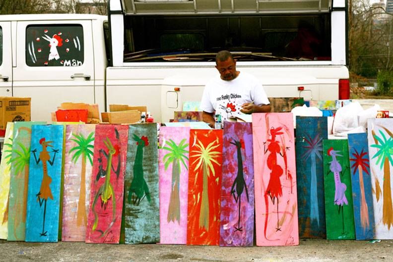 792x528 Columbia Sc's Own Ernest Lee, The Chicken Man, Will Be - Chicken Man Painting