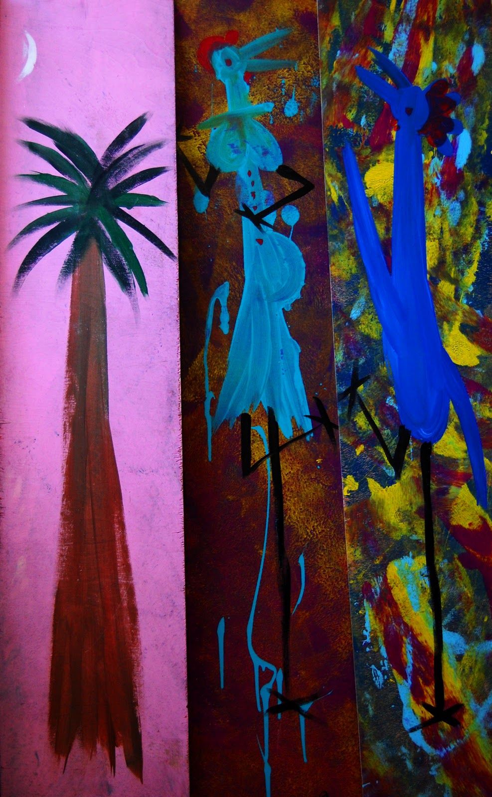 987x1600 Ernest Lee - Chicken Man Painting