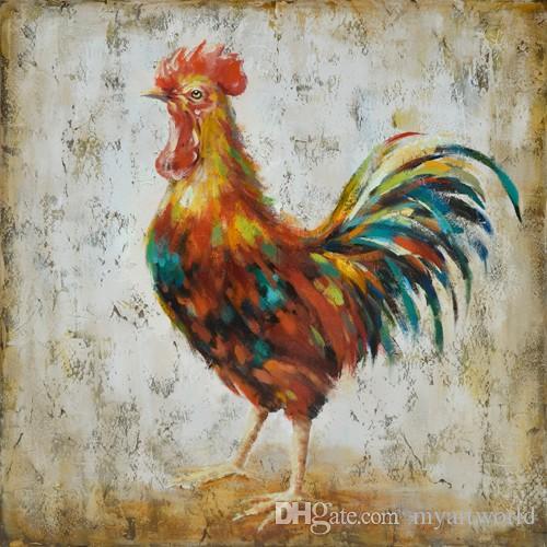 Chicken Oil Painting at PaintingValley.com | Explore collection of ...