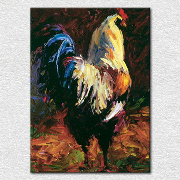 Chicken Oil Painting at PaintingValley.com | Explore collection of ...