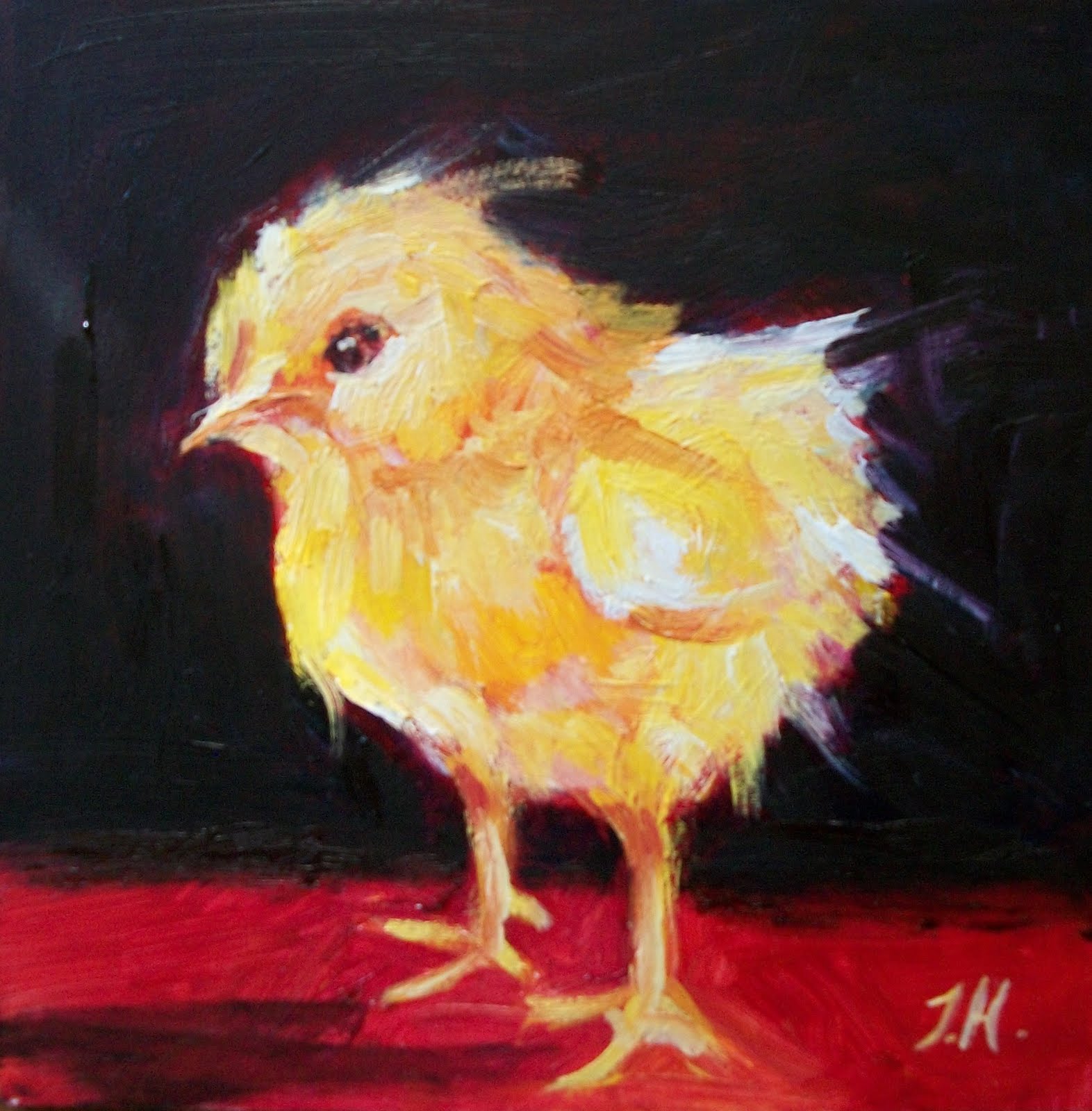 1572x1600 Knitting Architect Baby Chicken Oil Painting Miniature - Chicken Oil Painting
