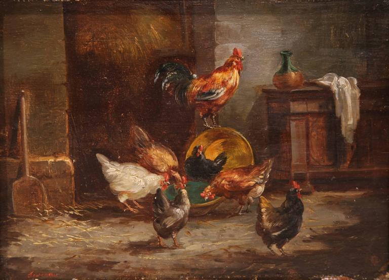 768x554 Unknown - Chicken Oil Painting