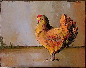 300x237 Chicken Oil Paintings Fine Art America - Chicken Oil Painting
