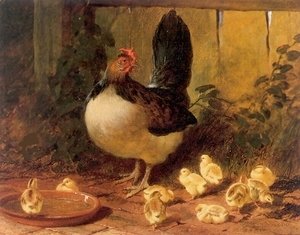 300x235 Famous Chickens Paintings Amp Reproductions 1st Art Gallery - Chicken Painting