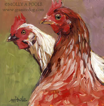 360x365 Chicken Painting Molly A Poole - Chicken Painting