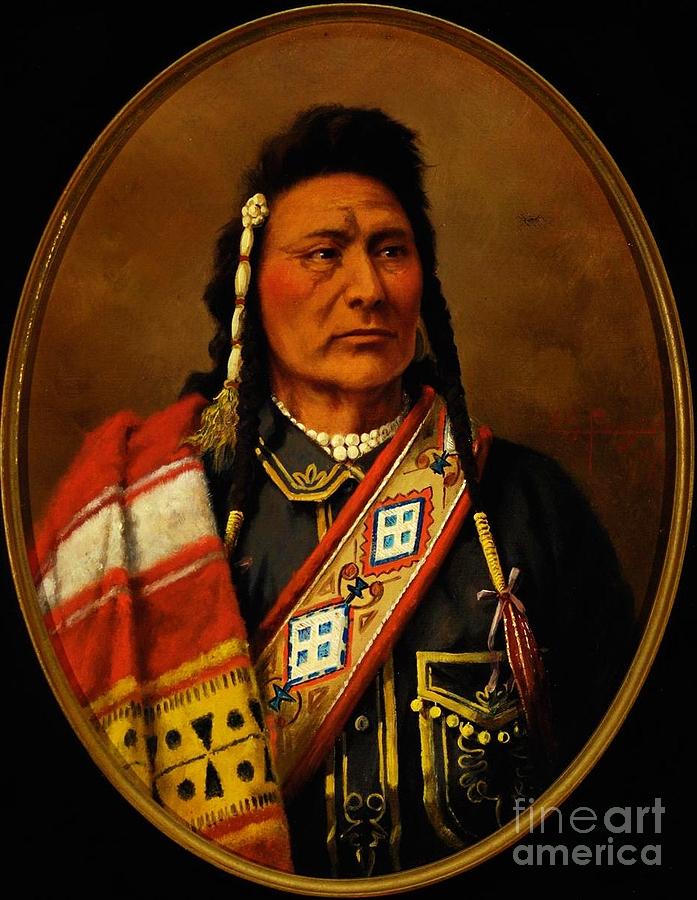 697x900 Chief Joseph Painting By Pg Reproductions - Chief Joseph Painting