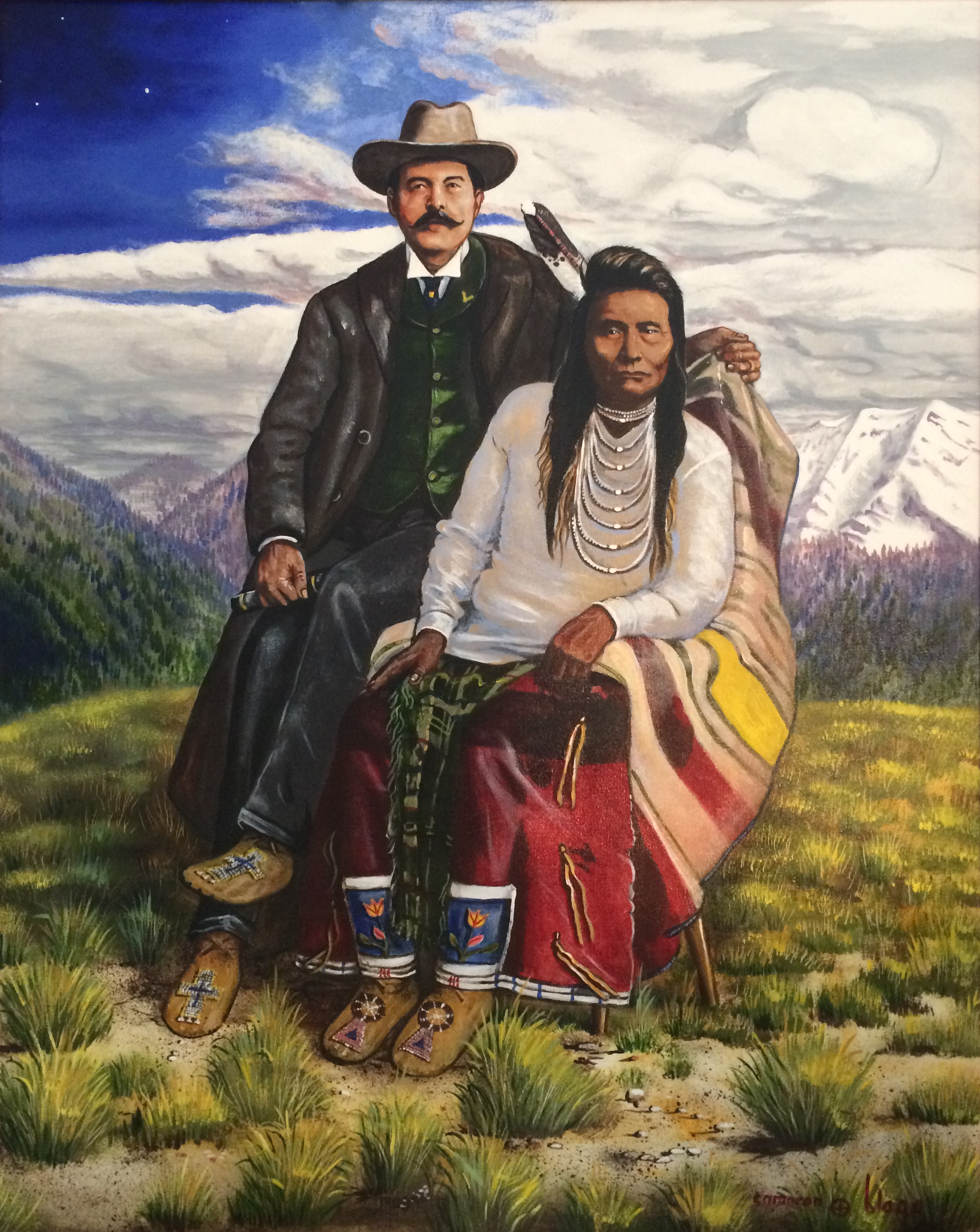 2177x2737 Filechief Joseph Amp Starr Maxwell Painting.png - Chief Joseph Painting