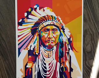 340x270 Limited Edition Skate Deck - Chief Joseph Painting
