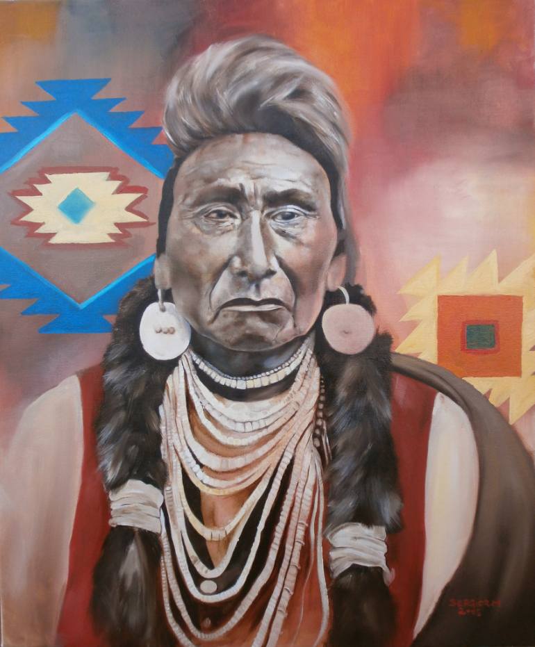 770x931 Saatchi Art Chief Joseph Painting By Twomoons Cheyenne - Chief Joseph Painting