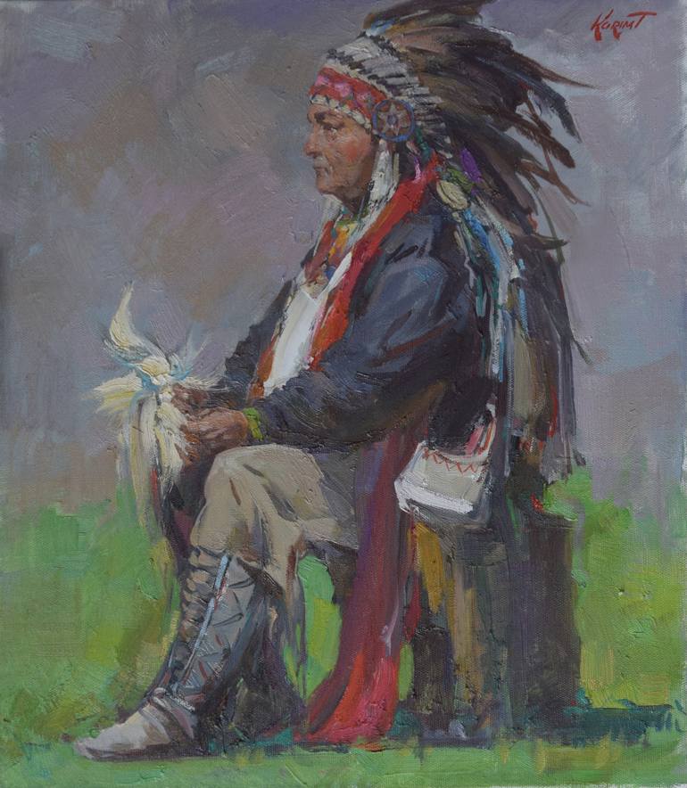 770x884 Saatchi Art Chief Painting By Timur Karim - Chief Painting