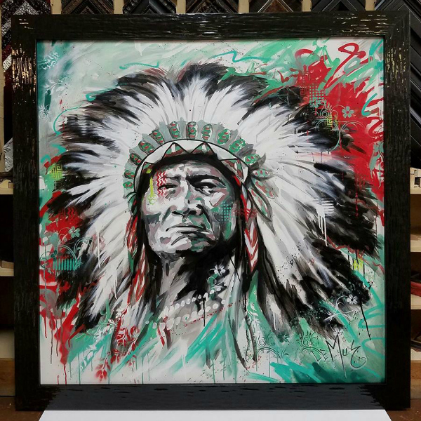 600x600 This Painting Of An Indian Chief By German Lemus Will Take Your - Chief Painting