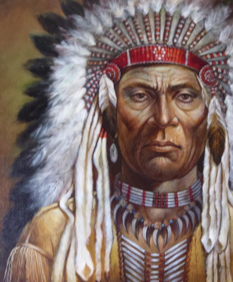 746x900 Chief Painting By Geraldine Arata - Chief Painting