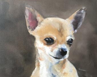 340x270 Original Acrylic Painting Chihuahua - Chihuahua Painting
